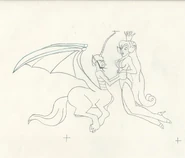 Dl2lineart-CentabatacornDaphne.jpg (132 KB) Centabatacorn & Daphne
