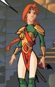 Leraene in the first issue of the Dragon's Lair comics