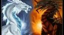 Fire and Ice dragons