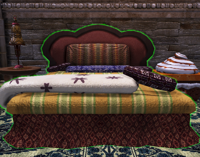 Yellow Striped Double Bed | Dragonsprophet Wiki | Fandom