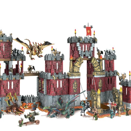 Mega Bloks Fire and Ice Dragon 9858 and 9879 - Dragon Mountain & Ice Ship-As Is