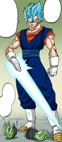 Vegetto while using Super Saiyan Blue.