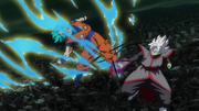 Zamasu block Goku attack