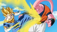 Super Vegetto vs Boo in the Dragon Ball Heroes Mission 5 trailer.