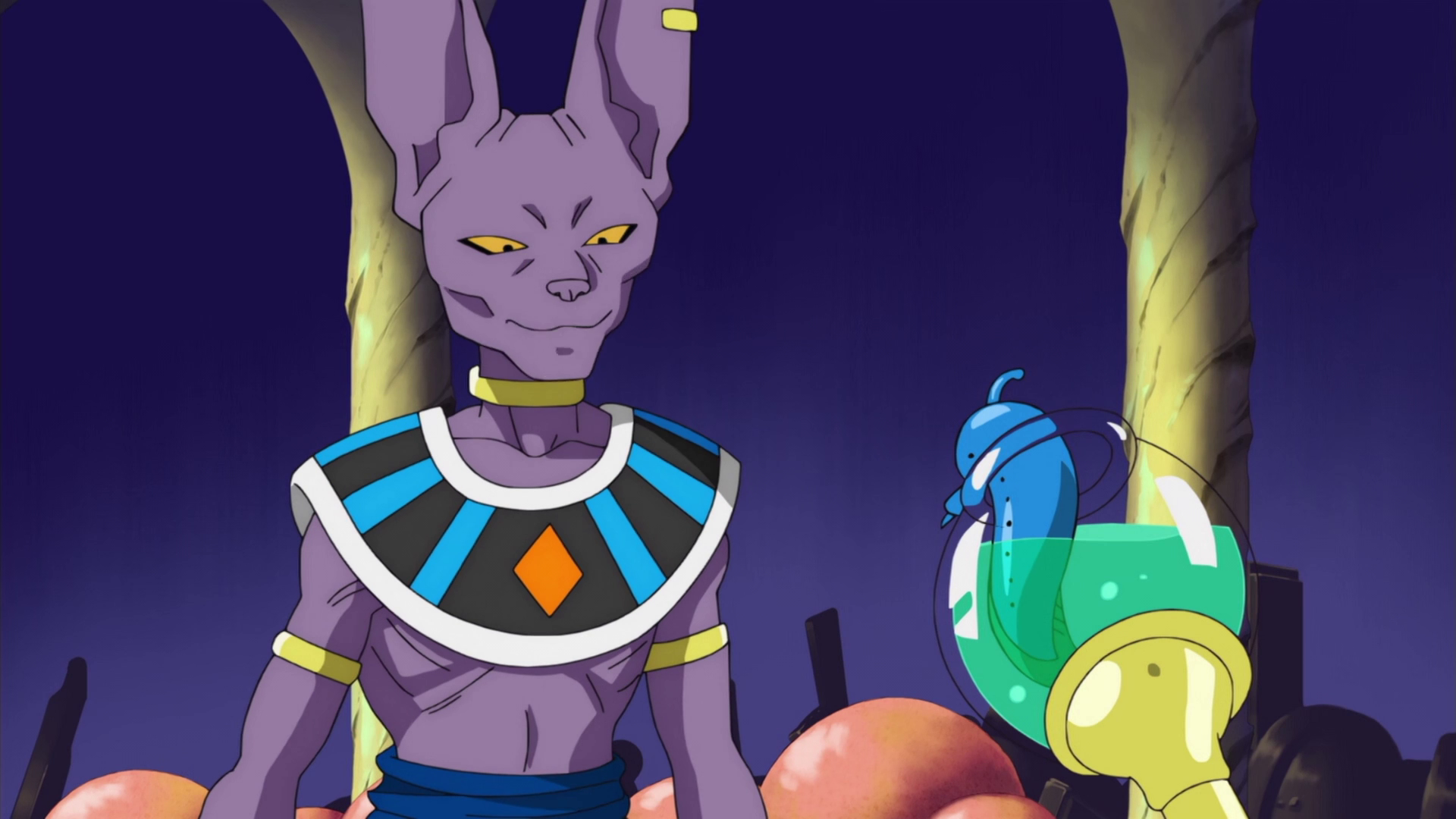 Dragon Ball Z Lord Veerus, Dragon Ball FighterZ Beerus Goku Gohan Trunks,  dragon ball z, purple, fictional Character, cartoon png