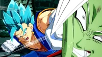 Vegetto Blue vs Zamasu in Dragon Ball FighterZ.