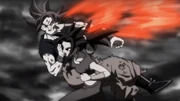 Kafla strikes Gokū.