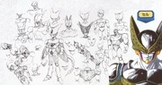 Cell's initial sketches in Daizenshū 4.