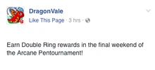 Double Ring Weekend 3 Facebook Message