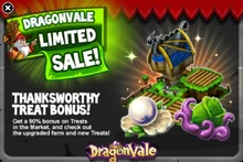 Thanksworthy Treat Bonus Sale In-Game Notification