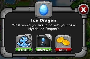 Ice Dragon Hatch Menu