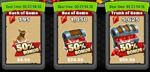 Bonus Gem Prices