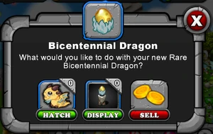 Bicentennial Dragon Hatch Menu