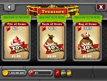 Bonus Gem Sale in Treasure section of Market (US Dollar)