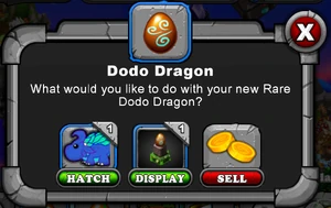 Dodo Dragon Hatch Menu