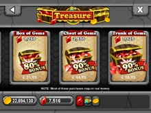 Gem Bonus in Treasure section of Market (Euro)