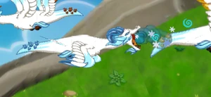 Snowy Silver Dragon Elemental Breath