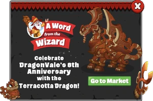 Terracotta Dragon In-Game Notification