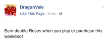 Double Rose Weekend Facebook Message