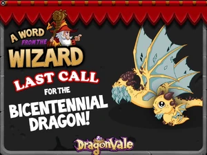 Bicentennial Dragon In-Game Notification: Last Call 2015