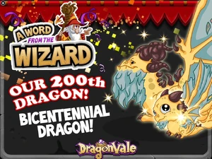 Bicentennial Dragon In-Game Notification 2014