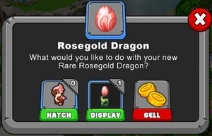 Rosegold Dragon Hatch Menu
