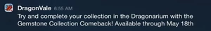 Gemstone Collection Comeback Notification 2014