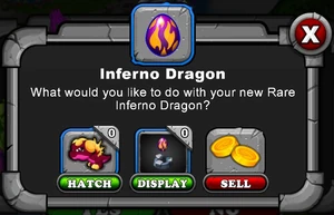 Inferno Dragon Hatch Menu