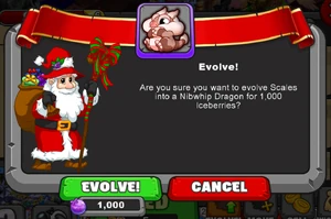 Nibwhip Dragon Evolve Menu