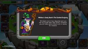 Island Departed Pop-Up Message