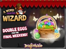 Double Epic Egg Final Weekend In-Game Notification