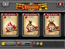 Bonus Gem Sale in Treasure section of Market (US Dollar)