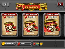 Bonus Gem Sale in Treasure section of Market (US Dollar)