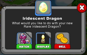 Iridescent Dragon Hatch Menu