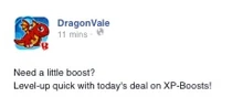 XP Booster Discount Facebook Message 2015