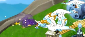 Snowy Gold Dragon Elemental Breath
