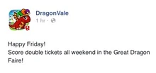 Double Tickets Weekend Facebook Message