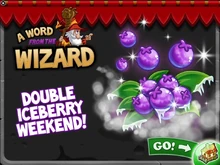 Double Iceberry Weekend In-Game Notification