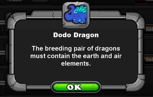 Dodo Dragon Breeding Hint (Non-Specific)