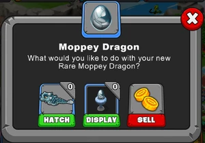 Moppey Dragon Hatch Menu
