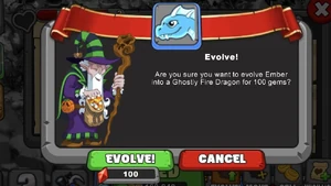 Ghostly Fire Dragon Evolve