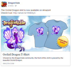 Dragonvale: Orchid Dragon T-Shirt Dragonvale: Orchid Dragon T-Shirt