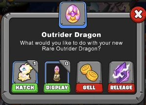 Outrider Dragon Hatch Menu