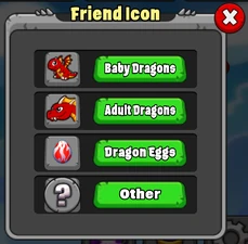 Friend Icon Selection Menu (Prior To Relocation)