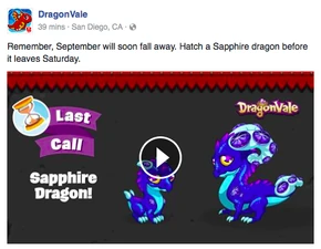 Sapphire Dragon Facebook Message: Last Call 2016