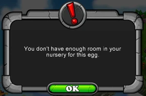 Message when nursery does not have enough room (Old)