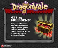 Free Gems Facebook Notification 2012