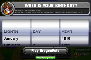 DragonVale Age Message (Old)