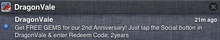 Free Gems Notification 2013