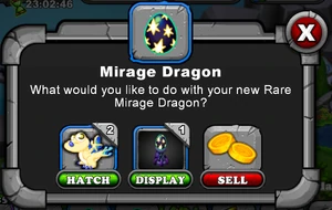 Mirage Dragon Hatch Menu